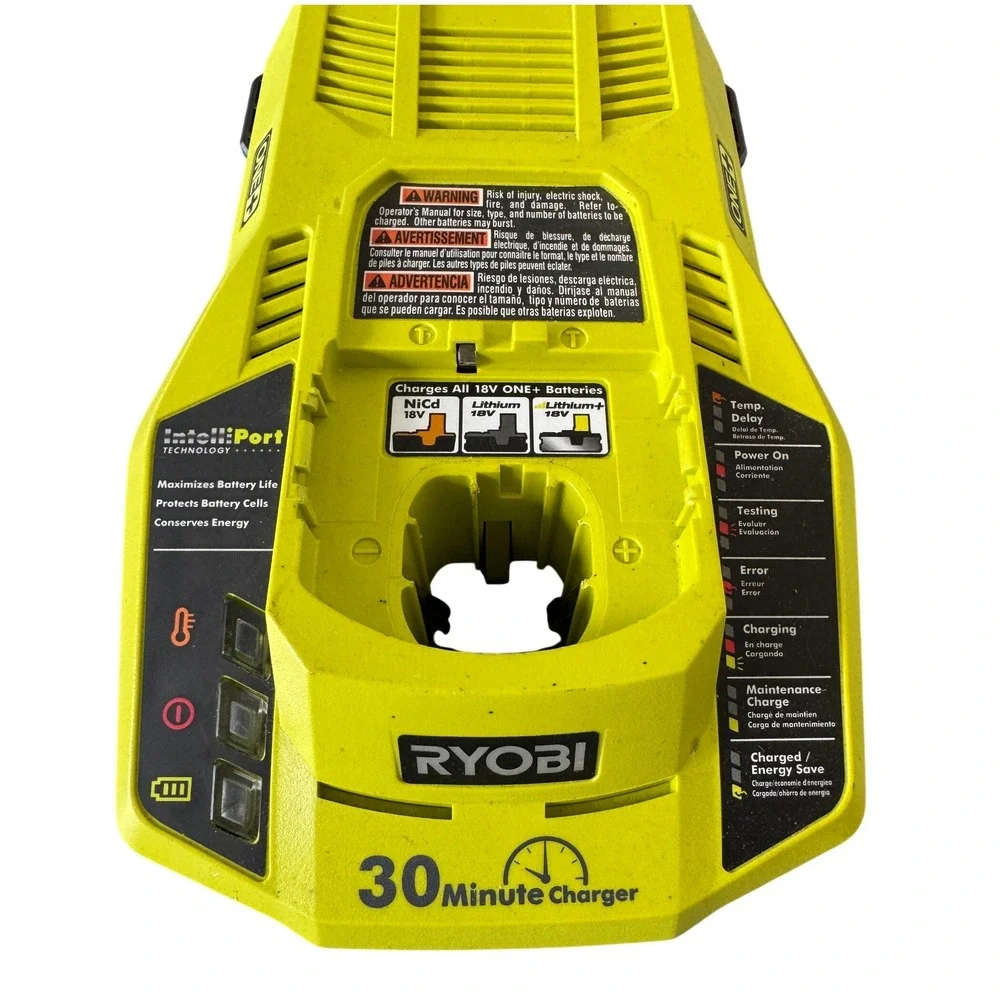 Ryobi P117 18V ONE+ IntelliPort 30 Minute Fast Battery Charger Dual Chemistry